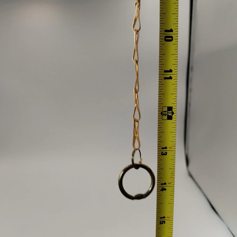 Vintage Brass Cluster Wind Chime Mini Temple Bells Boho Hanging Decor with Beads